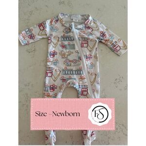 Toby Multicolor Vehicle Print Zipper Sleeper, Newborn